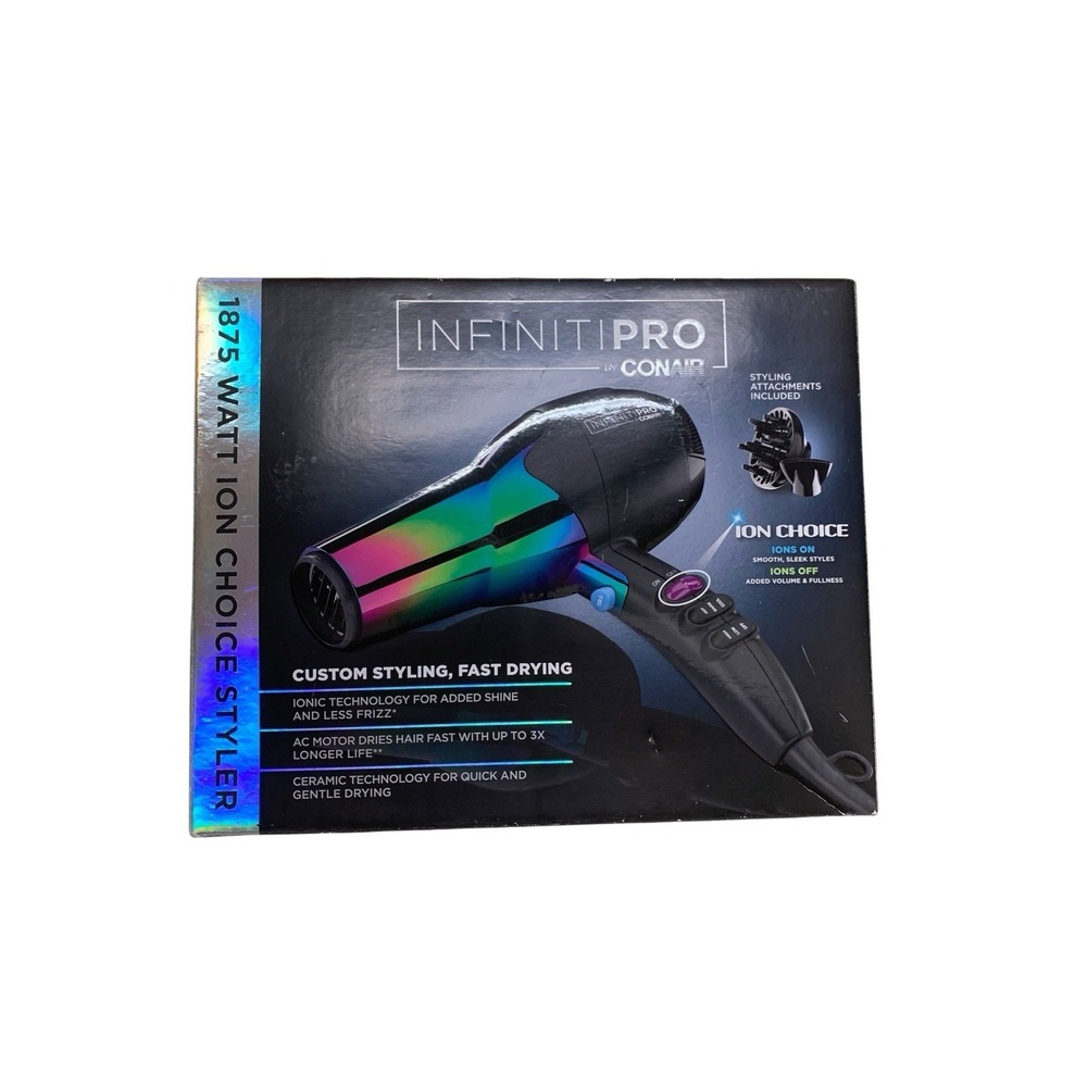 Conair Infiniti PRO Rainbow Ion Choice Hair Dryer 1875W 490 Professional Styler